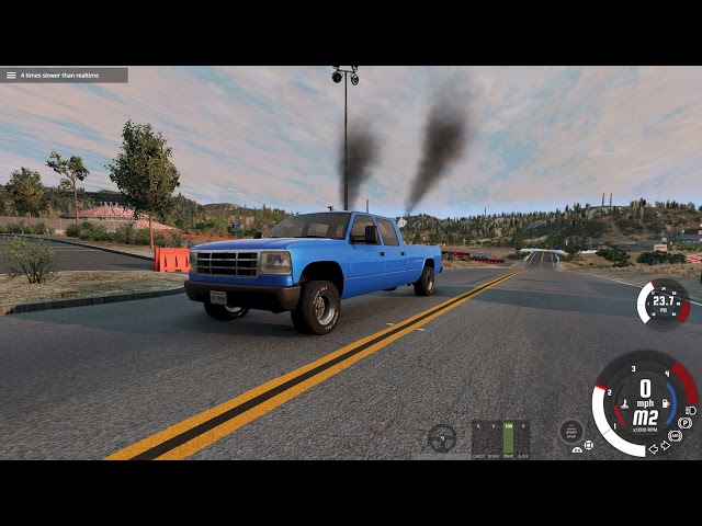 BeamNG.Drive- Slo Mo launches in different builds. Street launch vs Drag Strip launch