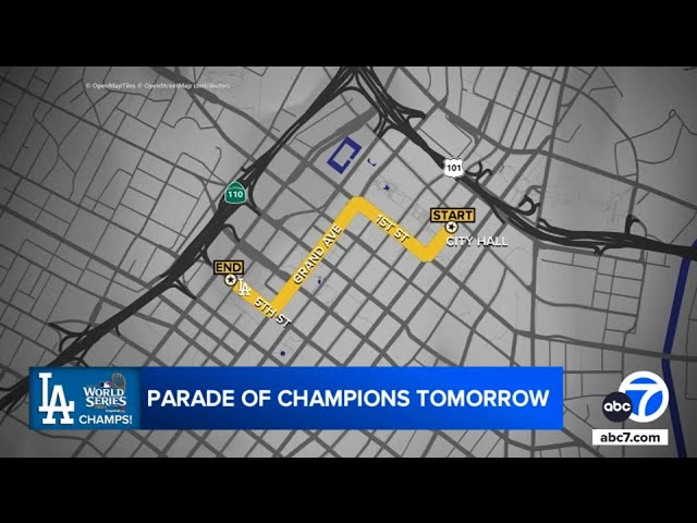 Dodgers World Series parade: Details on route, timing and event afterward