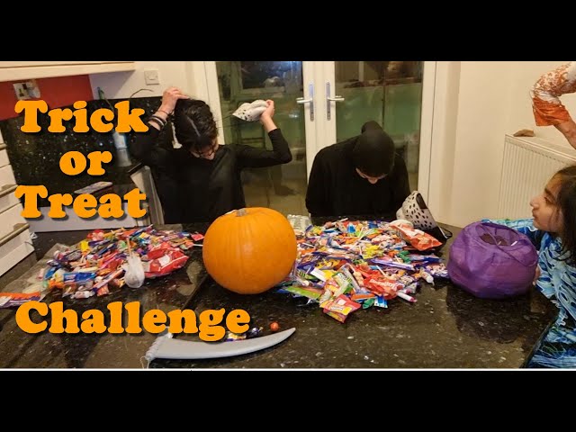 🎃 Trick or Treat Halloween Challenge - How Many Pounds of Sweets Loot Can We get ? 🎃