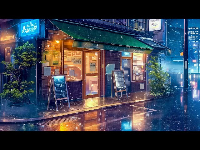 Snowy Raining In Japan 🌨️ Rainy Lofi Songs To Make You Calm Down And Relax 🌨️ Pluviophile Lofi