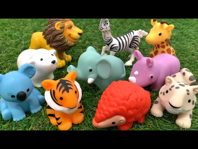 Ten Toy Animals (Counting Zoo Animal Toys) for Kids