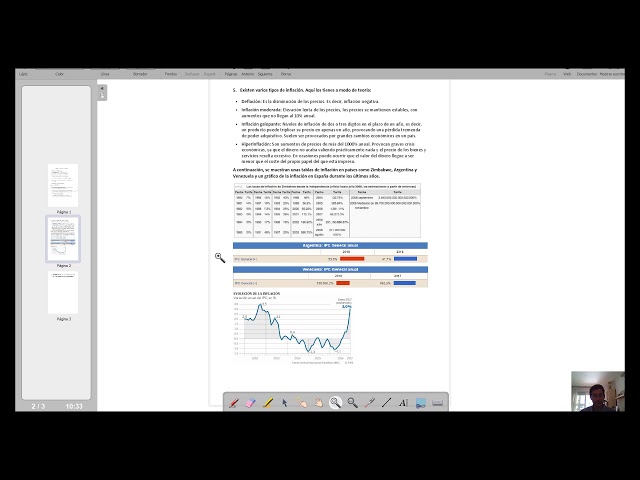 Actividades Resueltas Economía 1º Bachillerato. La Inflación. Tipos y consecuencias