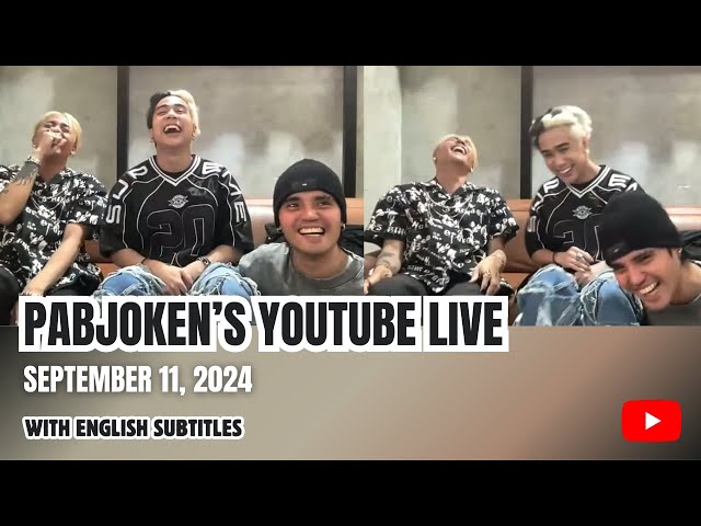 [ENG SUB] Pablo, Josh & Ken’s YouTube Live | September 11, 2024