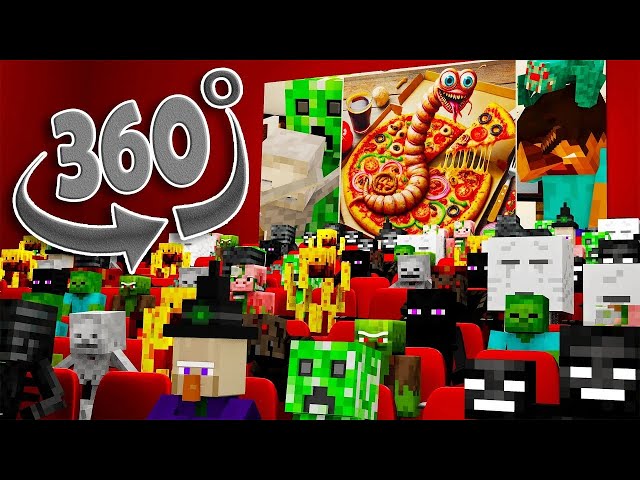 POV: You're at the Minecraft School School Funny Drawing Pizza Cinema (360 VR)