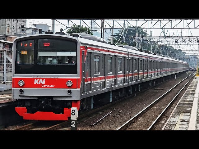 [4K] Stasiun Rajawali: Kompilasi Kereta JR 205, TM 6000, CC 201 | KRL Commuter Line (1/2)