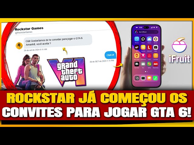 O CELULAR da LUCIA no GTA 6, Rockstar CONVIDANDO para JOGAR GTA 6 HOJE e Mais!