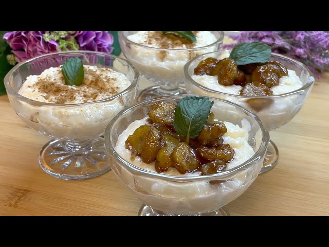 Rice Pudding With Caramelized Bananas 🍌 | Easy Rice Pudding Recipe, So Yummy!