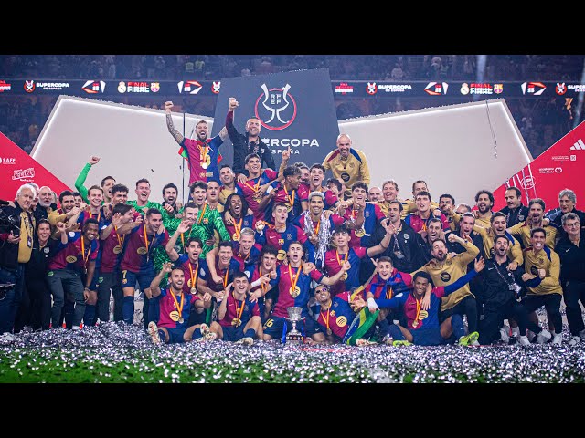 FC BARCELONA SPANISH SUPERCUP 24/25 TROPHY CELEBRATION! 🔵🔴🏆