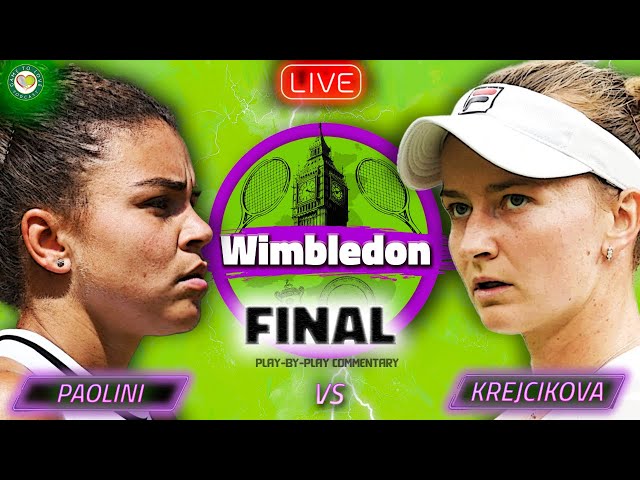 PAOLINI vs KREJCIKOVA | Wimbledon 2024 Final | LIVE Tennis Watchalong Stream