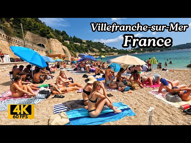 Villefranche-sur-Mer: 4k Beach walk - Summer Bliss in Villefranche-sur-Mer Coastal Charm