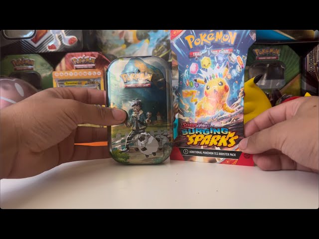 Pokemon Mini Tin And Surging Sparks Opening