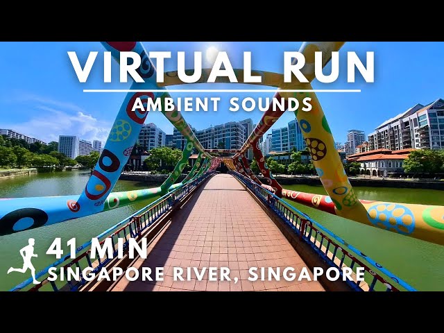 Virtual Running Video For Treadmill Along The #Singapore River #virtualrunningtv #virtualrun