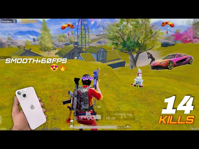 iPhone 13 SMOOTH+60FPS GAMEPLAY | 14 KILLS IN LIVIK | SOLO VS SQUAD 🔥SAMSUNG,J2,J5,J7,A9,A5,A2,S5,S7