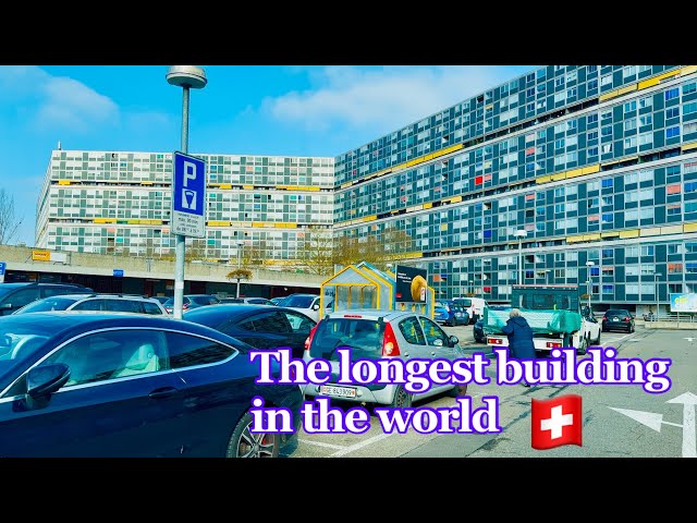 Driving in Switzerland | The longest building in the world Construite 1963 à 1971 Geneve city Lignon