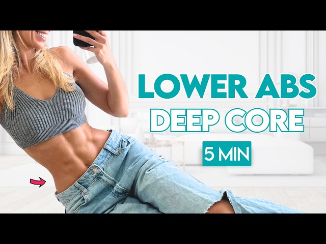 Toned Tight LOWER ABS - 5 min Home Workout | Pilates for Deep Core & Pelvic Floor