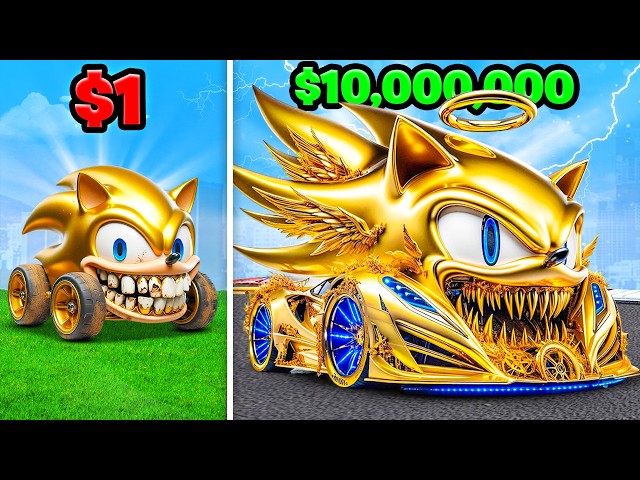 $1 To $10,000,000 GOLD SONIC CAR In GTA 5!