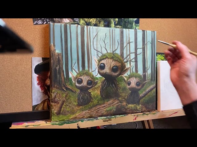 "The Woodlings" Complete Acrylic Painting Timelapse Art Process