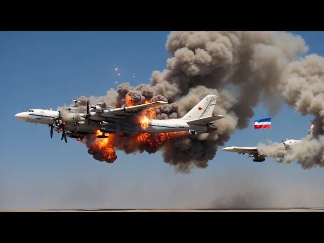 3 minutes ago! 9 Russian Tu-95 bombers destroyed by Ukrainian F-16 fighter jets