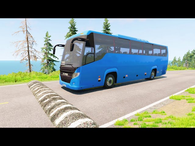 Bus Vs Massive Speed Bumps #3 - BeamNG.Drive