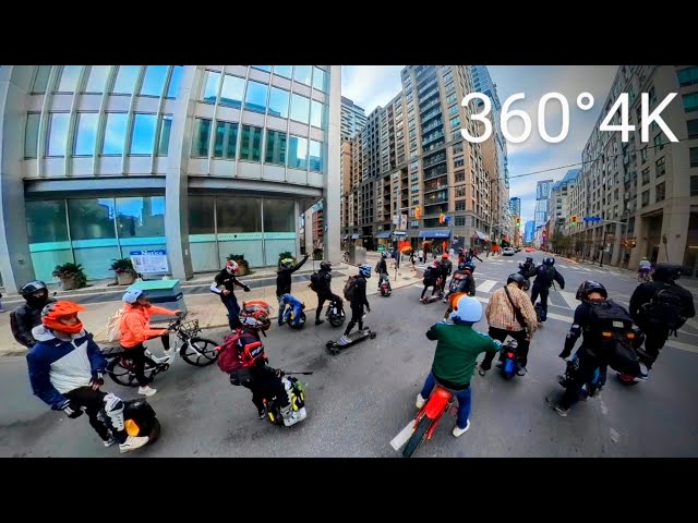 TORONTO Downtown GTA VR POV TOUR PEV RIDE - E-Scooters, E-Bikes, EUC's, E-Skates [360°4K]