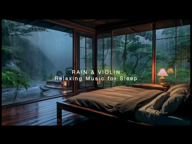 3 Hours Relaxing Violin Music & Rain Sounds for Deep Sleep, Stress Relief