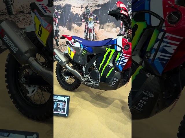 CRF450 Rally is displayed in the HRC headquarters