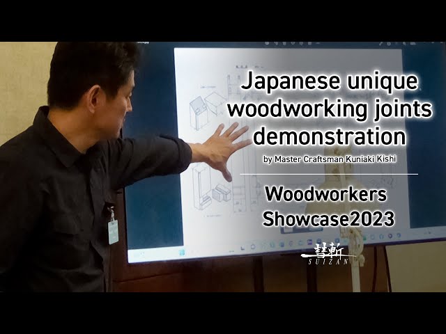 Japanese unique woodworking joints demonstration by Master Craftsman - Woodworkers Showcase 2023