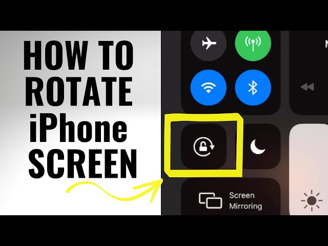 How to Rotate iPhone Screen (unlock portrait and landscape rotation)