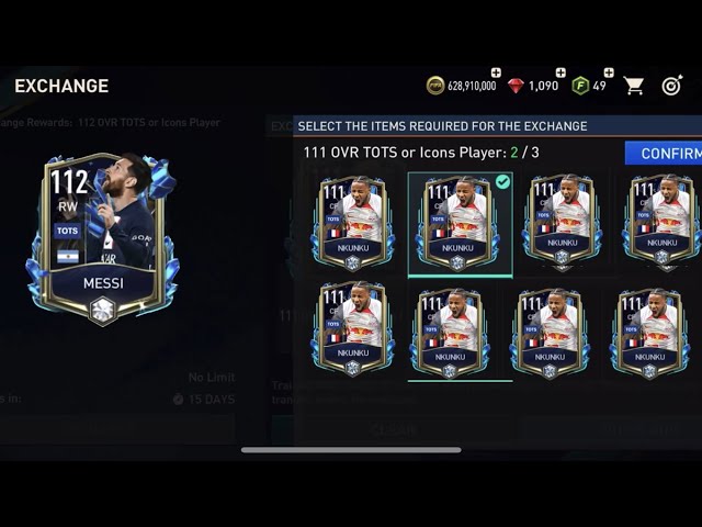 600 million!! coins 112 TOTS exchange fifa mobile my luck is insane! 🤩🤩|Ankara messi