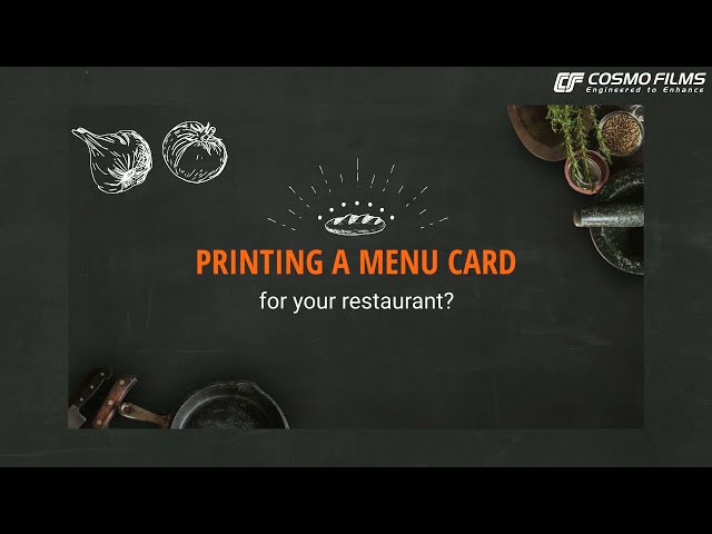 Cosmo Synthetic Paper for Restaurants