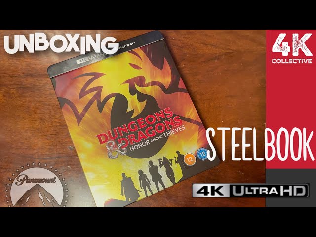 Dungeons & Dragons Honor Among Thieves 4K UltraHD Blu-ray Steelbook unboxing