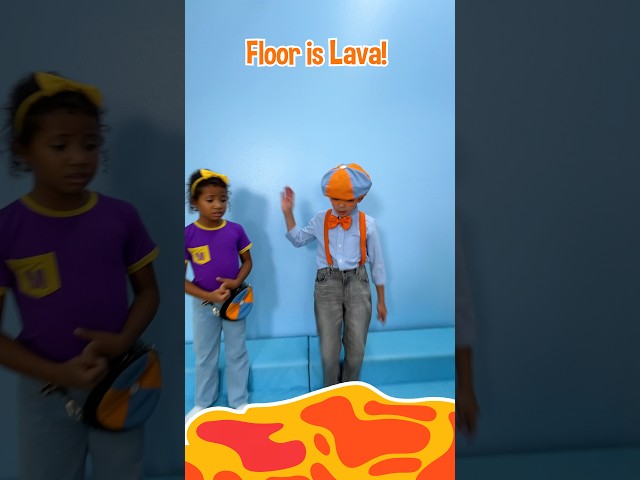 Kid Blippi's ULIMATE 🔥 Floor is Lava RESCUE CHALLENGE! #blippi #shorts