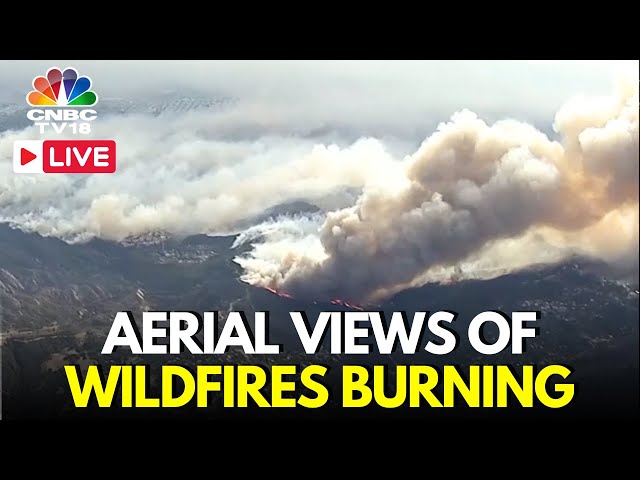 USA LIVE: Aerial Views of California Wildfires Burning Across Southern California Surrounding | N18G