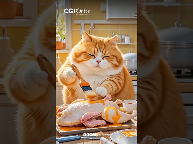 Cat vs. Pancake – A Messy Cooking Battle! 🥞🐾 | CGI Orbit