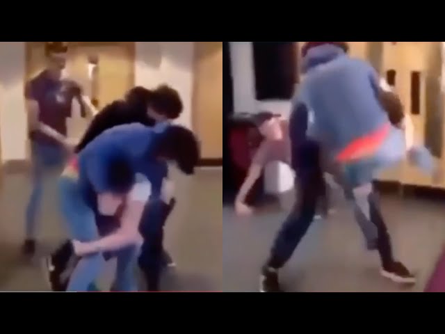 Wrestler dominates four guys with swift technique