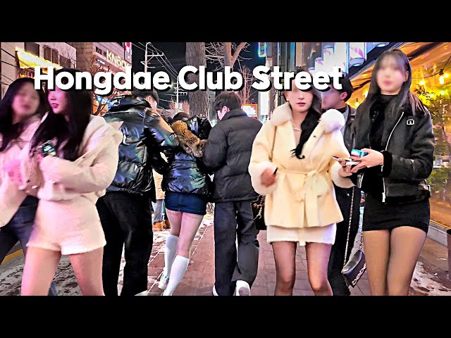 [4K SEOUL KOREA] 😳😳 최강 한파도 젊음을 막을 수 없네요~주말새벽 홍대클럽 거리 🔥🔥/Hongdae, /Seoul, Korea/City Stroll