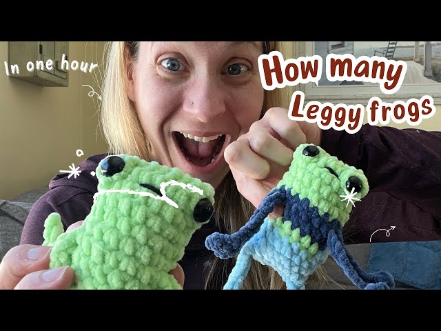 How Many Leggy Frogs Can I Crochet In One Hour? (Crochet Episode 5)