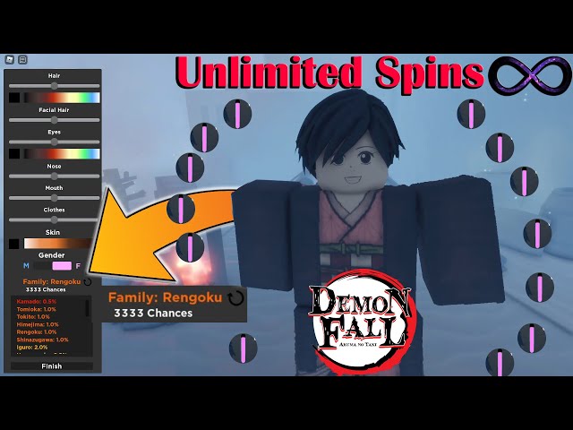 How to get WHATEVER FAMILY YOU WANT FOR FREE in Demonfall (Unlimited spins)