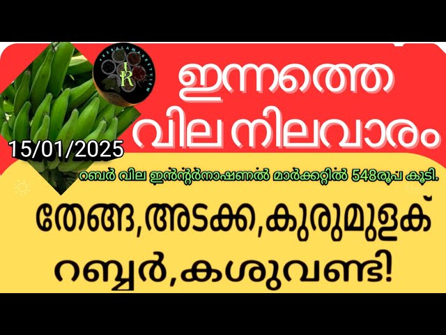 100രൂപ റബ്ബറിന് കൂടി | Rs 100 more for pepper in Kerala today | Malayalam