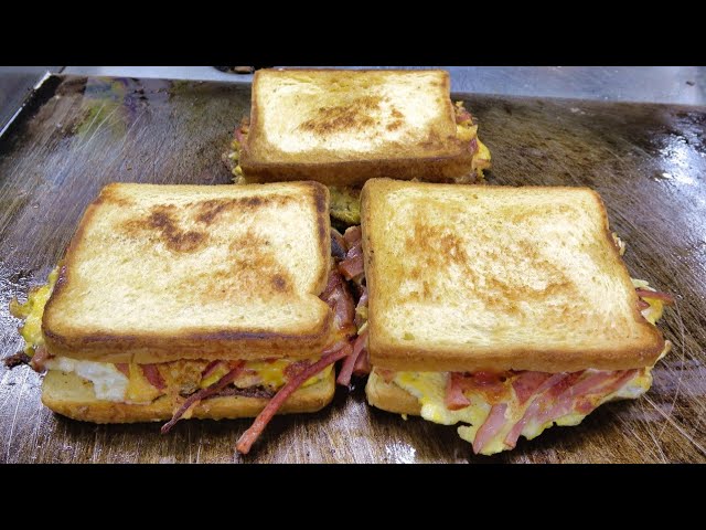 Ham Cheese Egg Toast / Korean Street Food