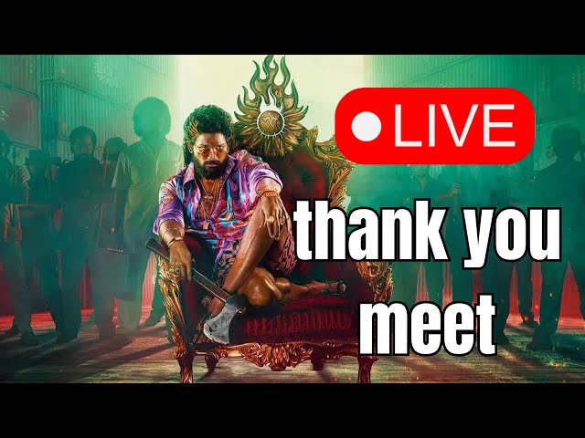 Pushpa 2 The Rule THANK YOU MEET LIVE | Allu Arjun | Sukumar | Rashmika | Devi Sri Prasad