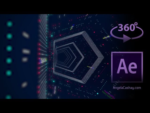 360 Animated Video: After Effects 3D Digital Tunnel