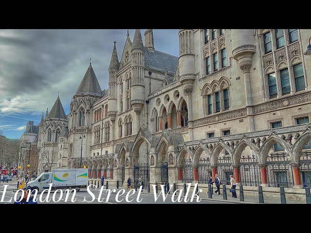 England, London City Street Walking Tour 2023 | Holborn, Chancery Lane to Trafalgar Square [4K HDR]