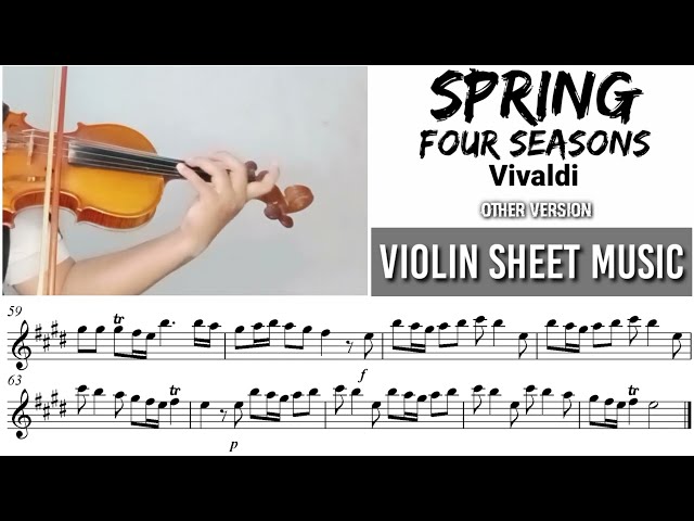 Free Sheet || Spring Four Seasons - Vivaldi || Violin Sheet Music