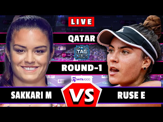 🔴LIVE: Sakkari M vs Ruse E • Qatar Open 2025 #round1 #Sakkari #Ruse #tennis #wta