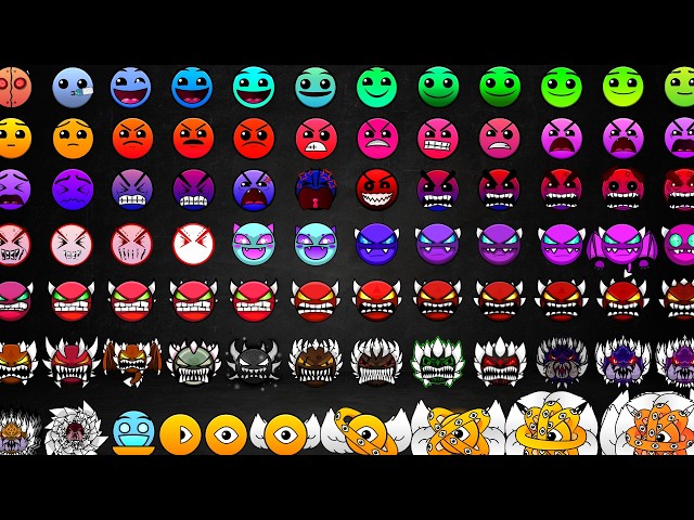 100+ Geometry Dash Difficulty Faces! (MEGA COLLECTION)