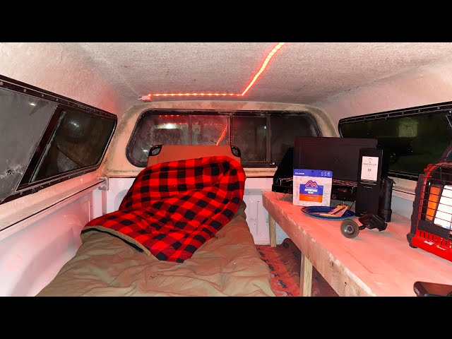 Stealth Winter Truck Camping In Freezing Temps | Soup