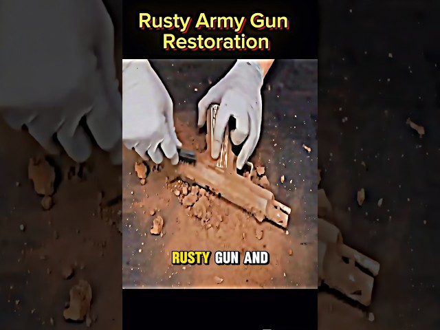 Restoring a US army rusty gun.. #rebuilt #restoration #armygun #rust  #unitedstates #unitedkingdom