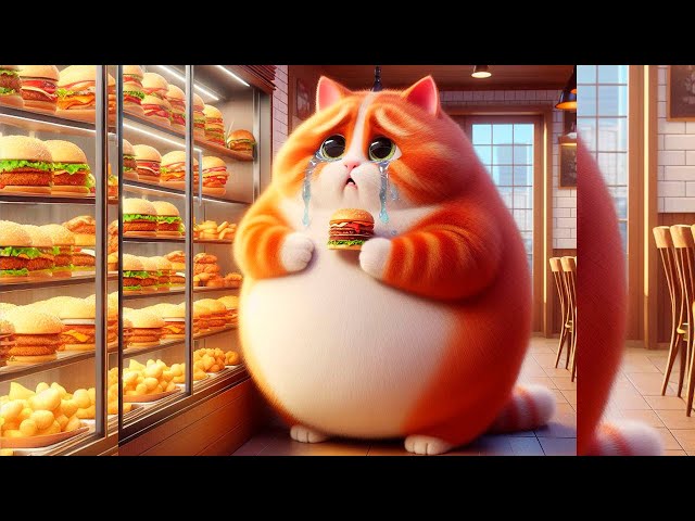 😭😋CUTE CAT CANT STOP EATING #eating #cat #funny #cute #sad #kitten #cats #giant