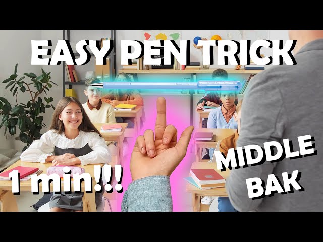 EASY PEN TRICK FOR SCHOOL IN ONLY 1 MINUTE!!! MIDDLE BAK